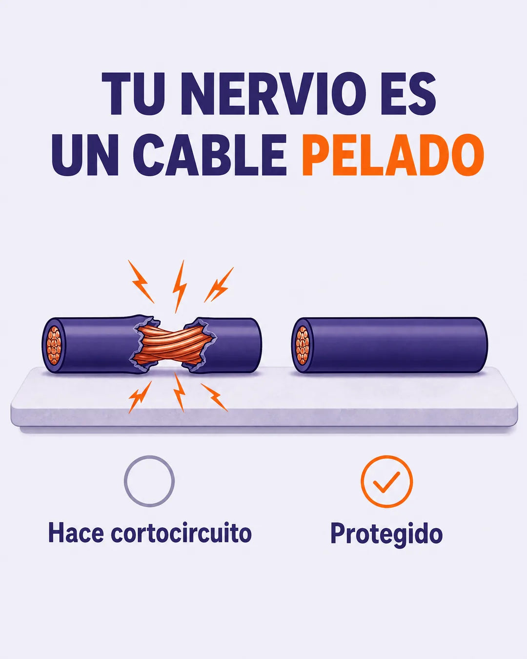 No es tu pierna: es un cable pelado