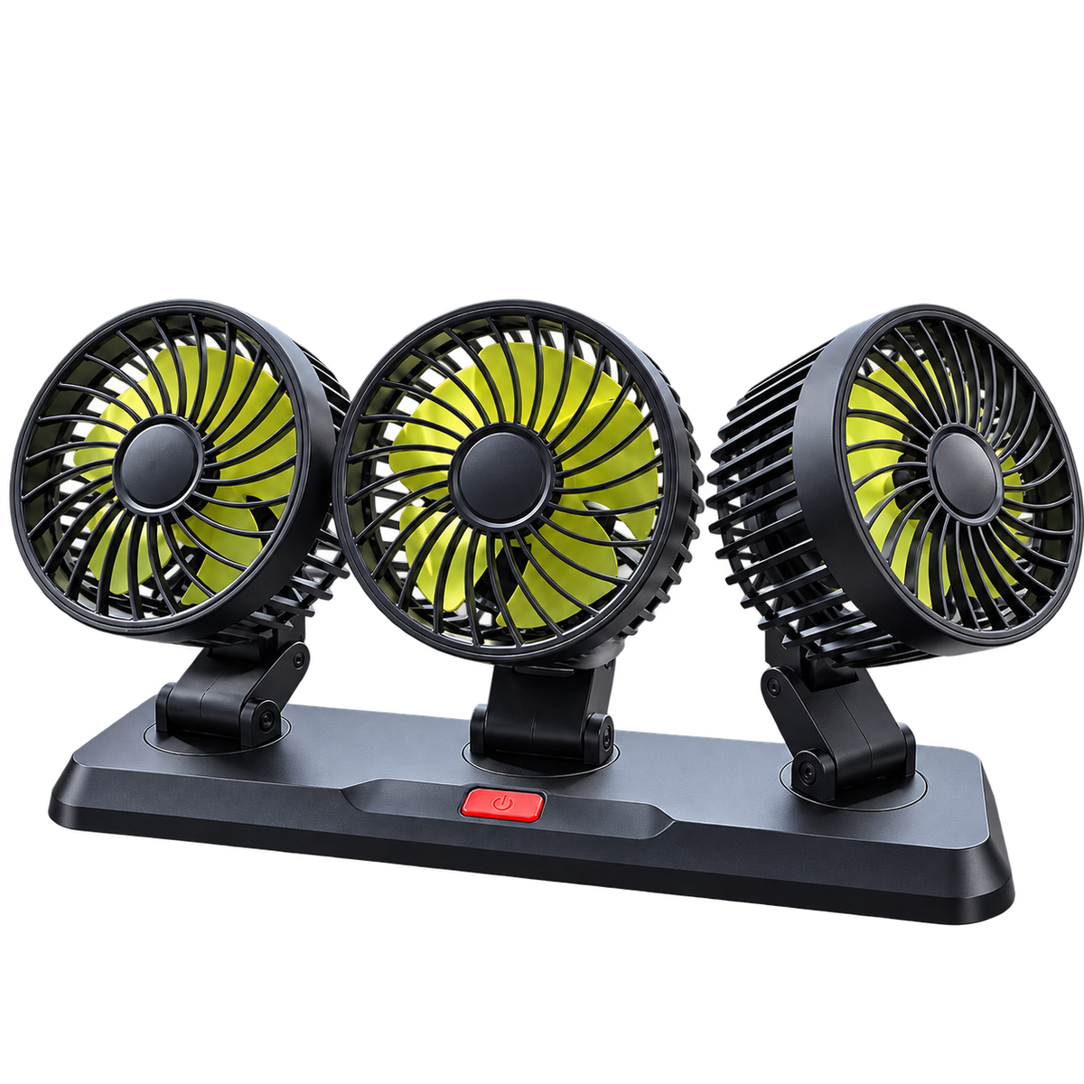 VENTILADOR TRIPLE PARA AUTO 360° – 12V