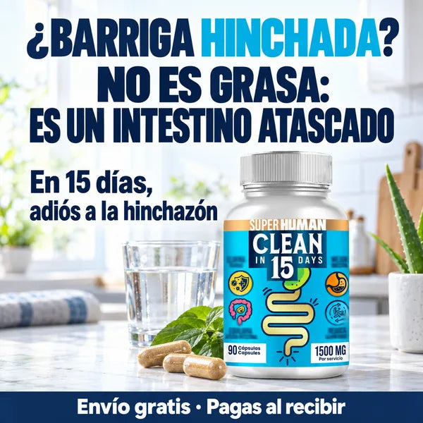 Clean15 SUPERHUMAN, limpieza de colon en 15 días, 90 cápsulas