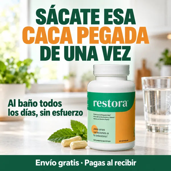 Restora, 6 extractos botánicos para ir al baño todos los días, 60 cápsulas