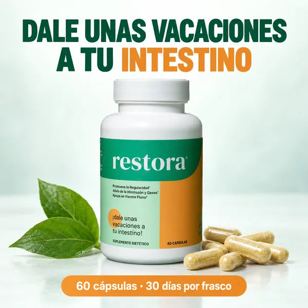 Restora, 6 extractos botánicos para ir al baño todos los días, 60 cápsulas
