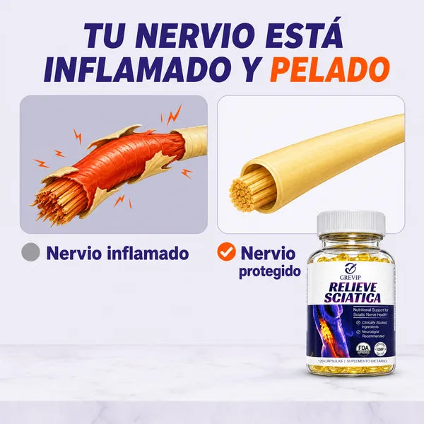 Relieve Sciatica GREVIP · 120 cápsulas para el nervio ciático