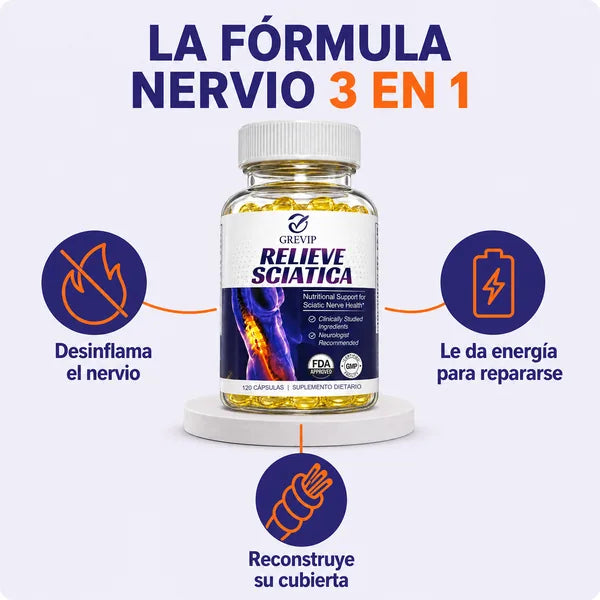Relieve Sciatica GREVIP, fórmula para el nervio ciático