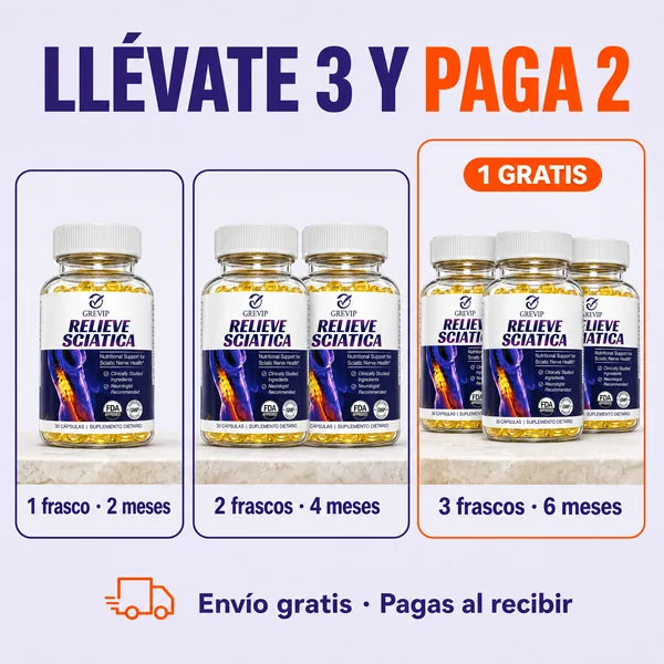 Relieve Sciatica GREVIP, fórmula para el nervio ciático