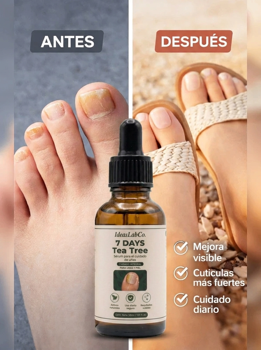 7 DAYS Tea Tree – Sérum Antihongos para Uñas (30 ml)