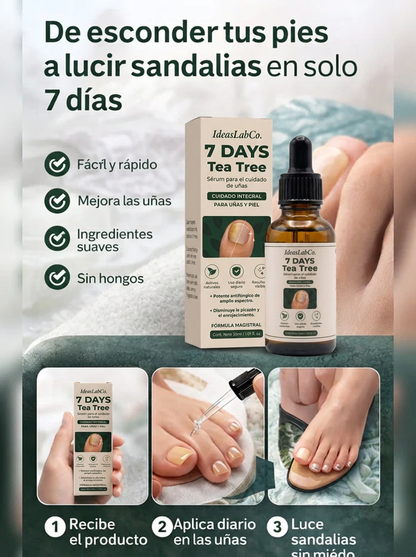 7 DAYS Tea Tree – Sérum Antihongos para Uñas (30 ml)