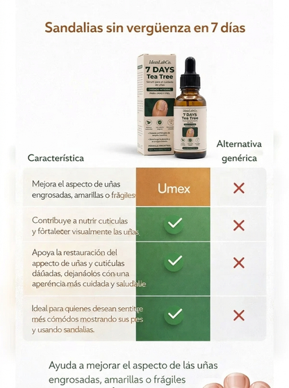 7 DAYS Tea Tree – Sérum Antihongos para Uñas (30 ml)