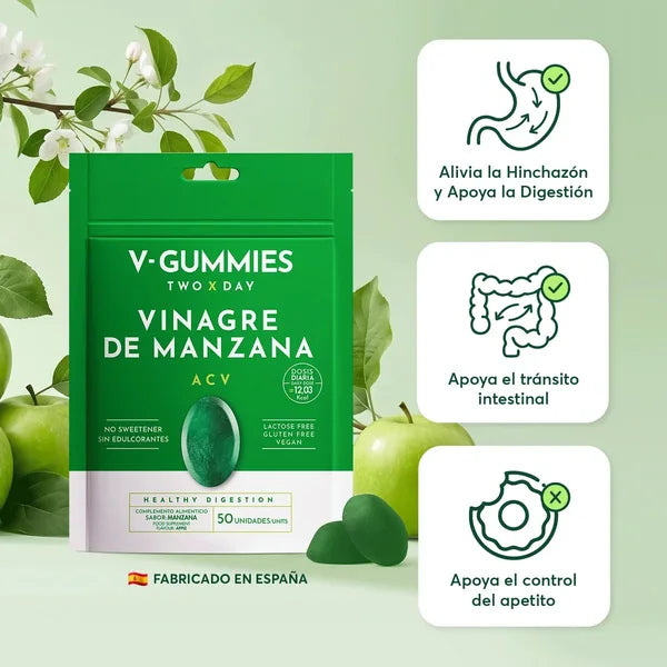 V-Gummies, gomitas de vinagre de manzana con vitamina C y pectina