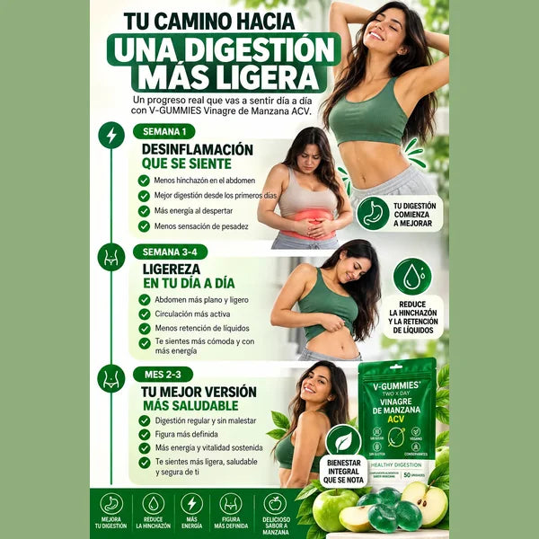 V-Gummies, gomitas de vinagre de manzana con vitamina C y pectina