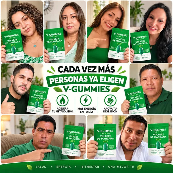 V-Gummies, gomitas de vinagre de manzana con vitamina C y pectina